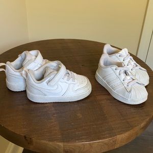 Nike and Adidas White Sneakers